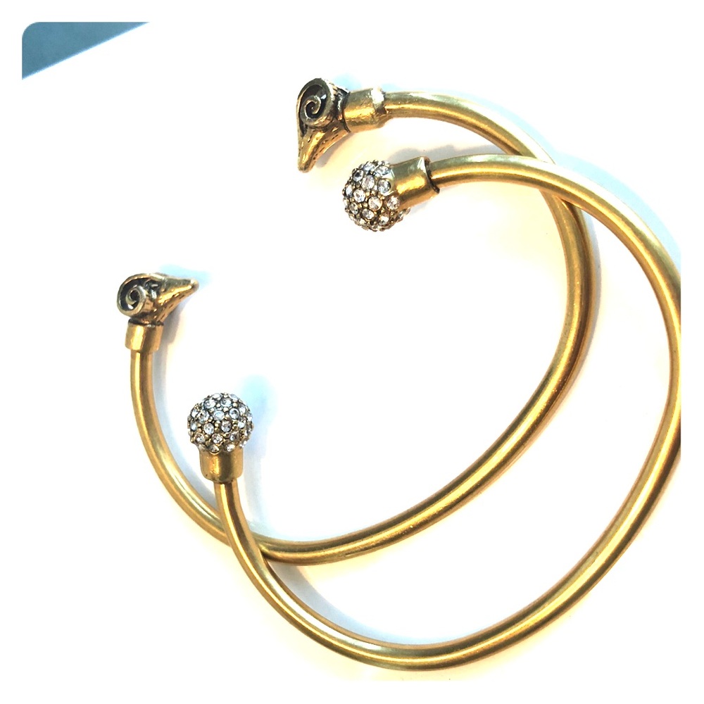 JCrew mini cuffs with ram details
